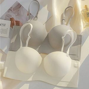 2 pc/Set Wire-free Seamless Demi Bra With Removable Straps